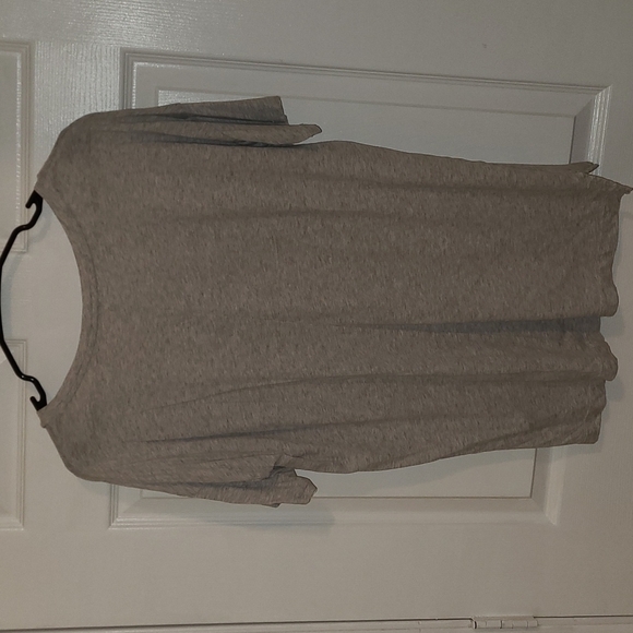 Old Navy Womens Boyfriend Light Heathered Gray Patriotic America Love Shirt Med - Picture 2 of 8